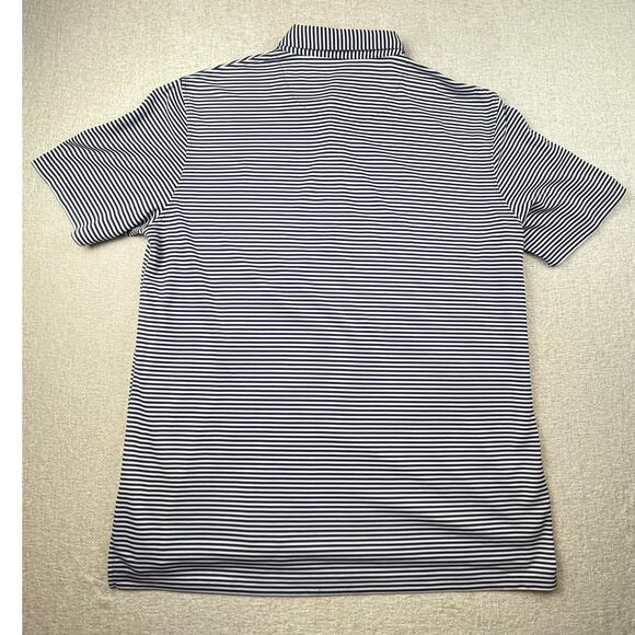 Johnnie-O Men’s 2XL Blue & White Striped 4-Button Performance Polo Shirt Casual - Picture 2 of 7